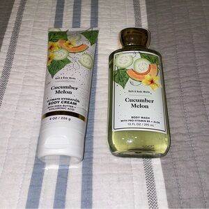 Bath & Body Works Cucumber Melon Body Wash and Body Cream Set